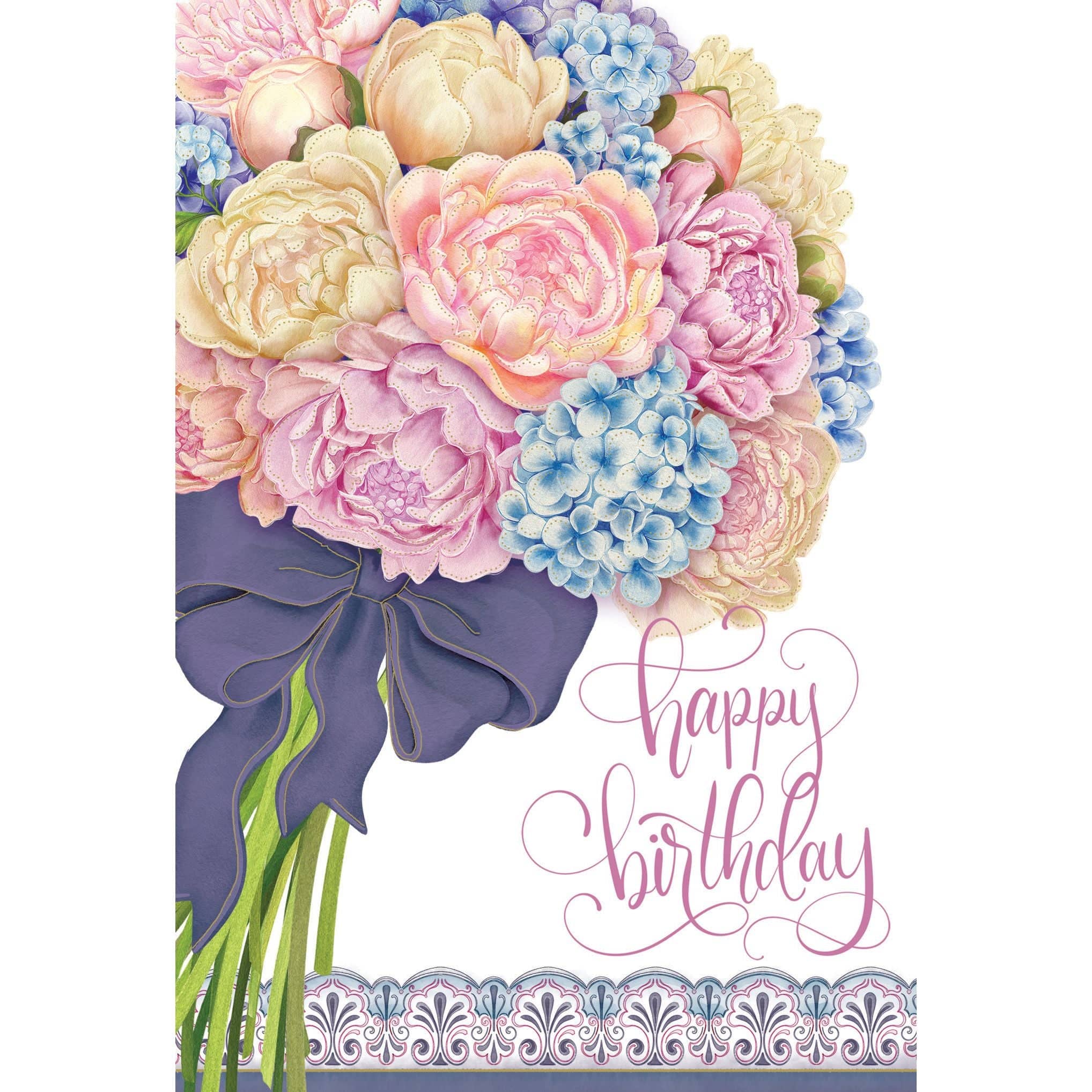 Pictura bouquet birthday card featuring colorful floral design on a cheerful greeting card for special occasions.